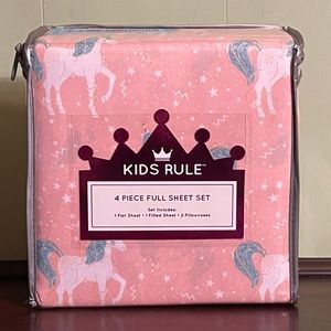 Full 4 piece unicorn print sheet set
